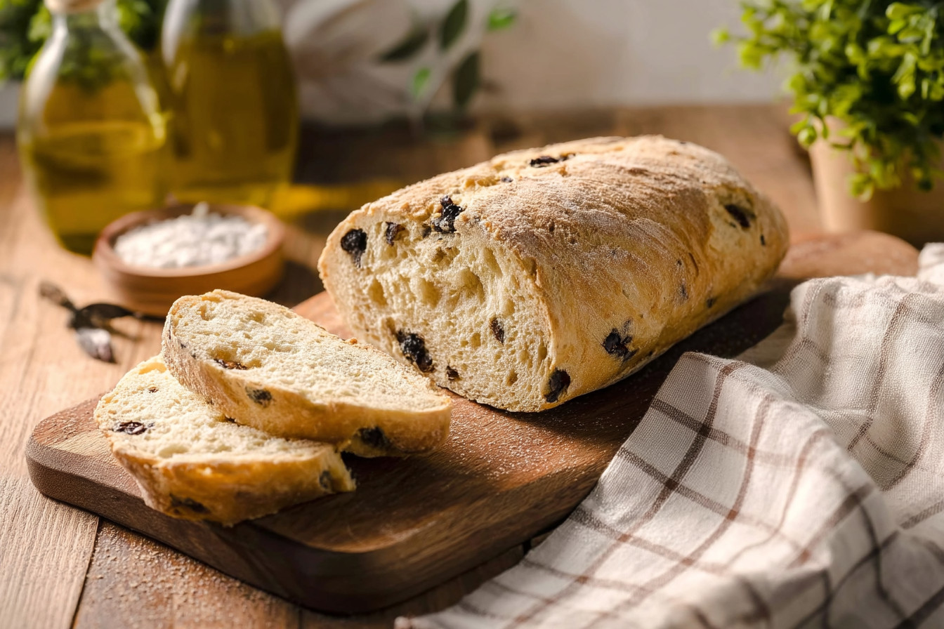 Pan de aceitunas casero