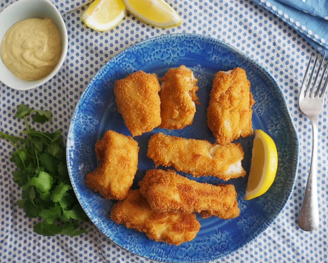 Bacalao rebozado en freidora de aire, receta fácil y crujiente