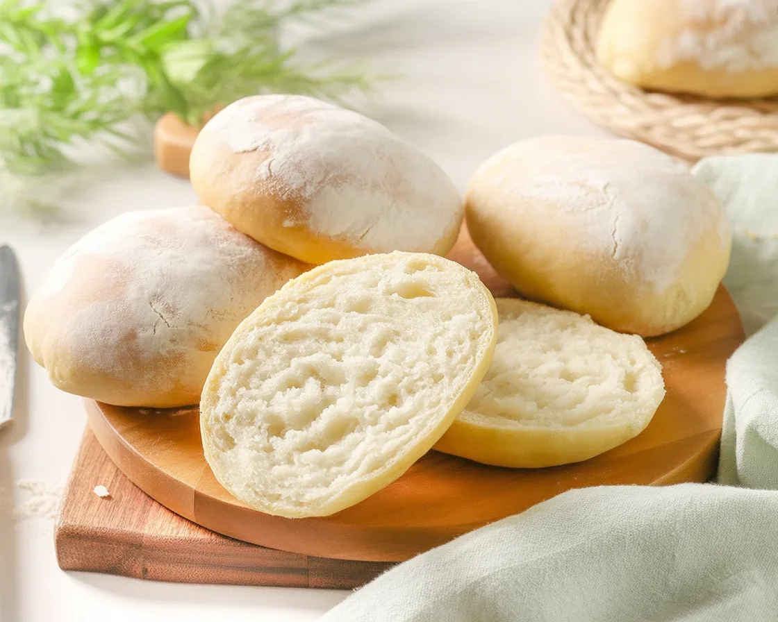 Molletes de Antequera - pan blanco suave, perfecto para el desayuno o merienda.