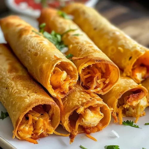 Flautas de Pollo Crujientes