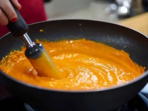 Crema de calabaza y zanahoria, un platillo reconfortante y saludable.