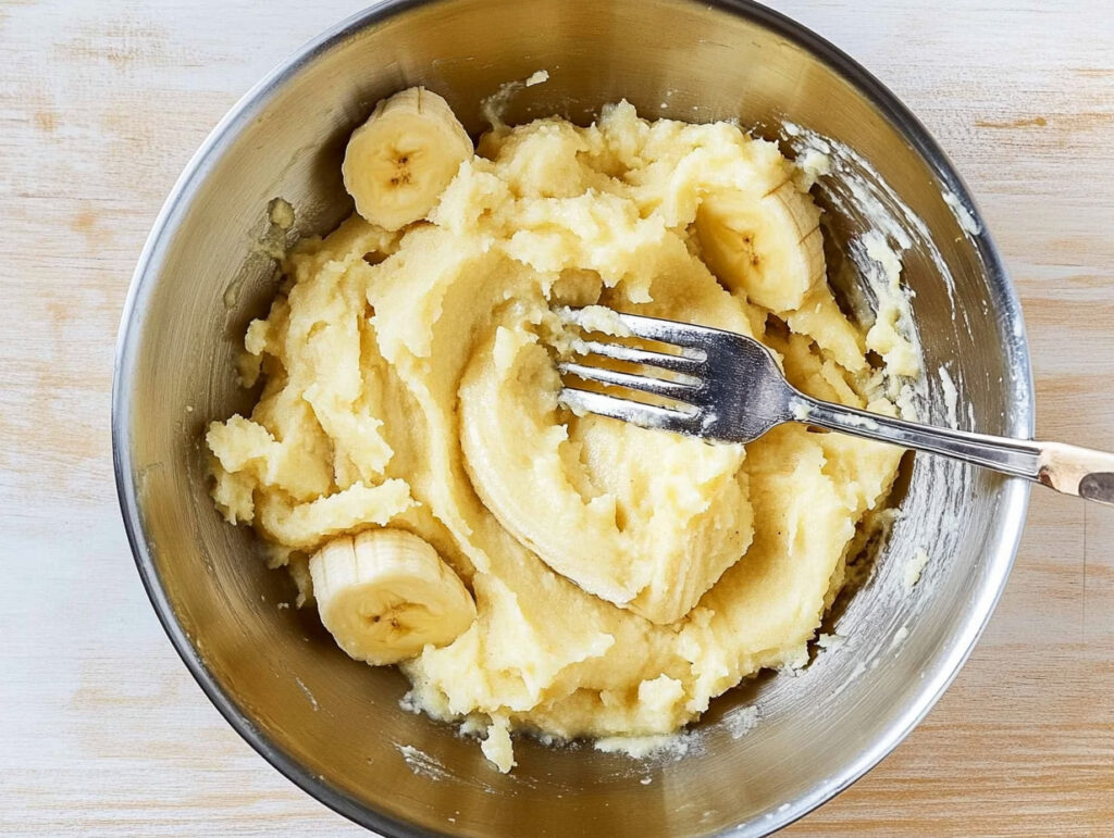 paso para preparar Receta de pan de plátano