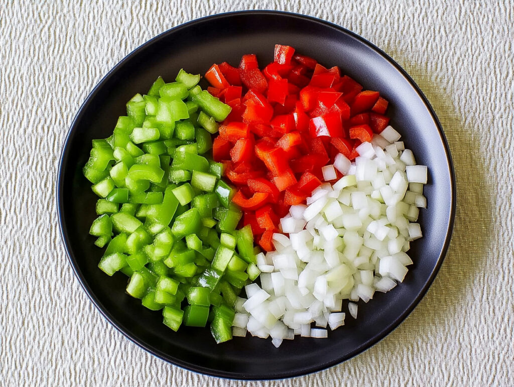 Variedad de verduras picadas