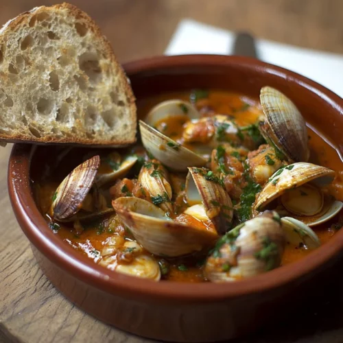 Almejas a la marinera, receta casera