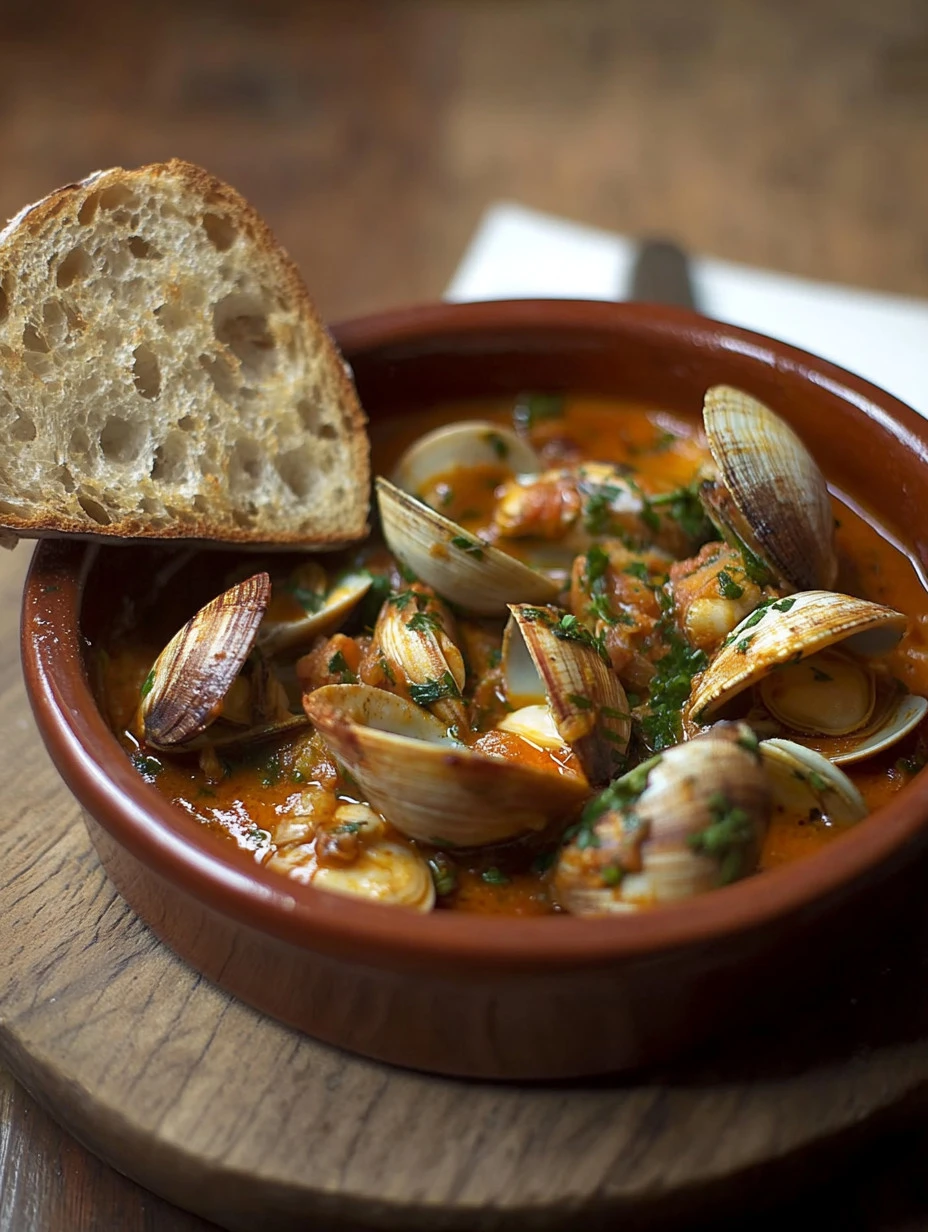 Almejas a la marinera, receta casera