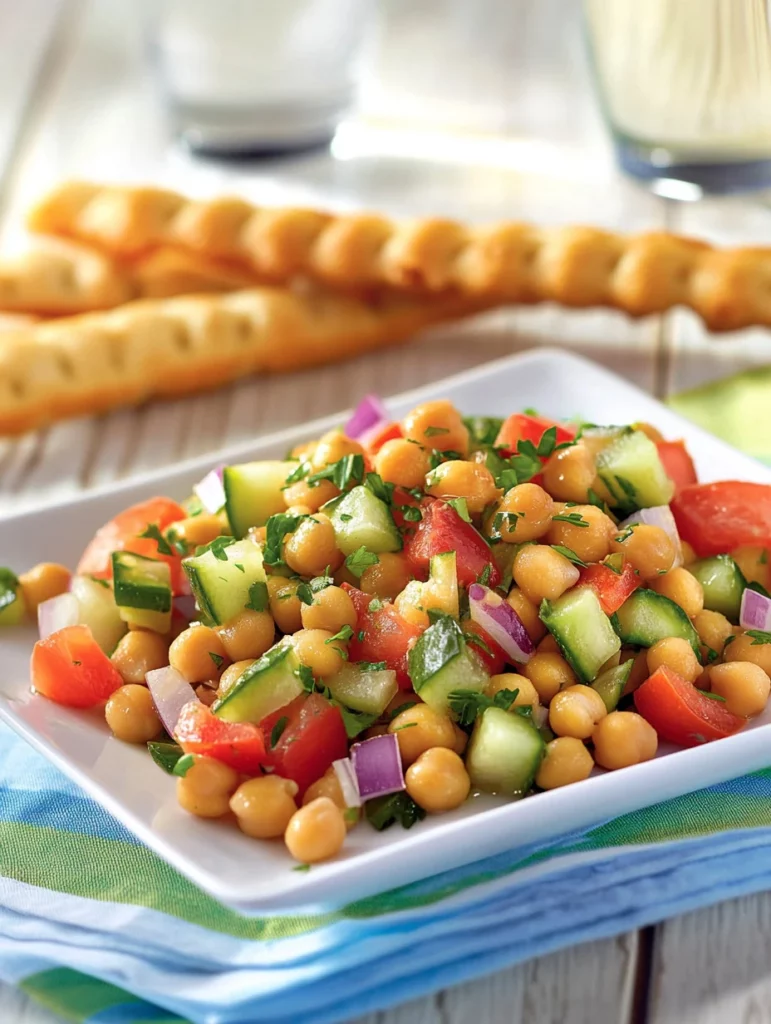 Ensalada de garbanzos mediterránea