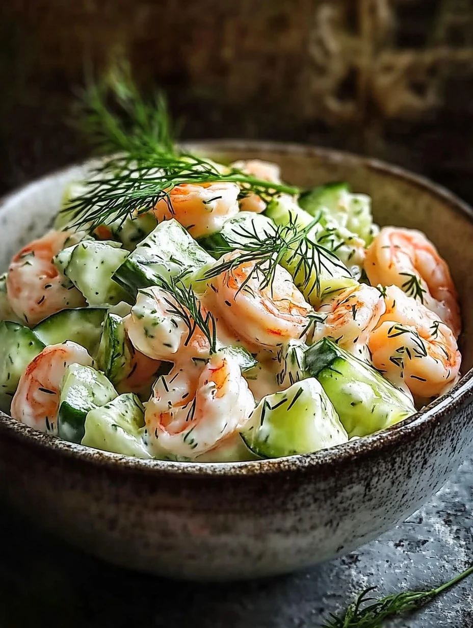 Ensalada de Pepino y Camarones