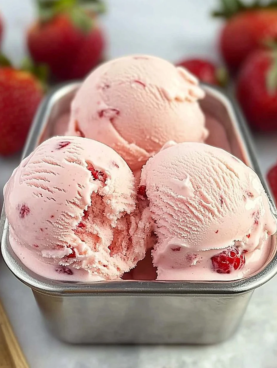 Helado de Fresa Casero