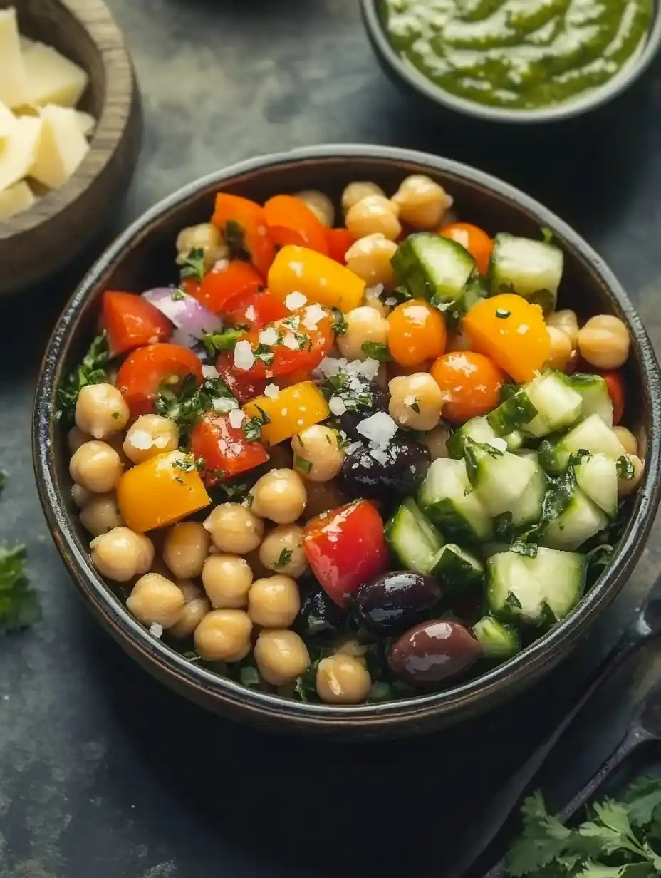 Ensalada de garbanzos mediterránea