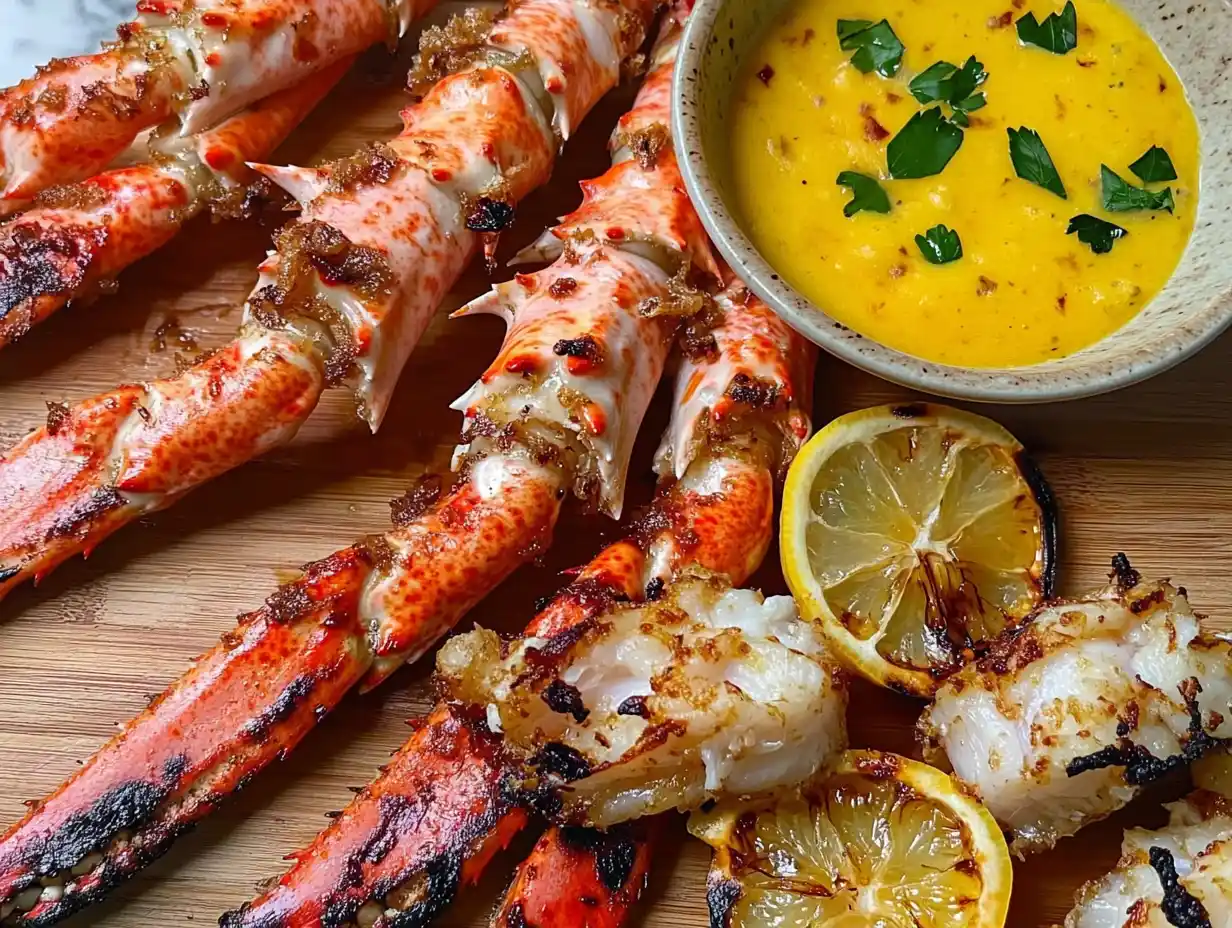Patas de cangrejo con salsa