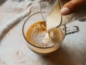 paso para preparar Flat white coffee