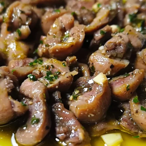 Mollejas de pollo al ajillo