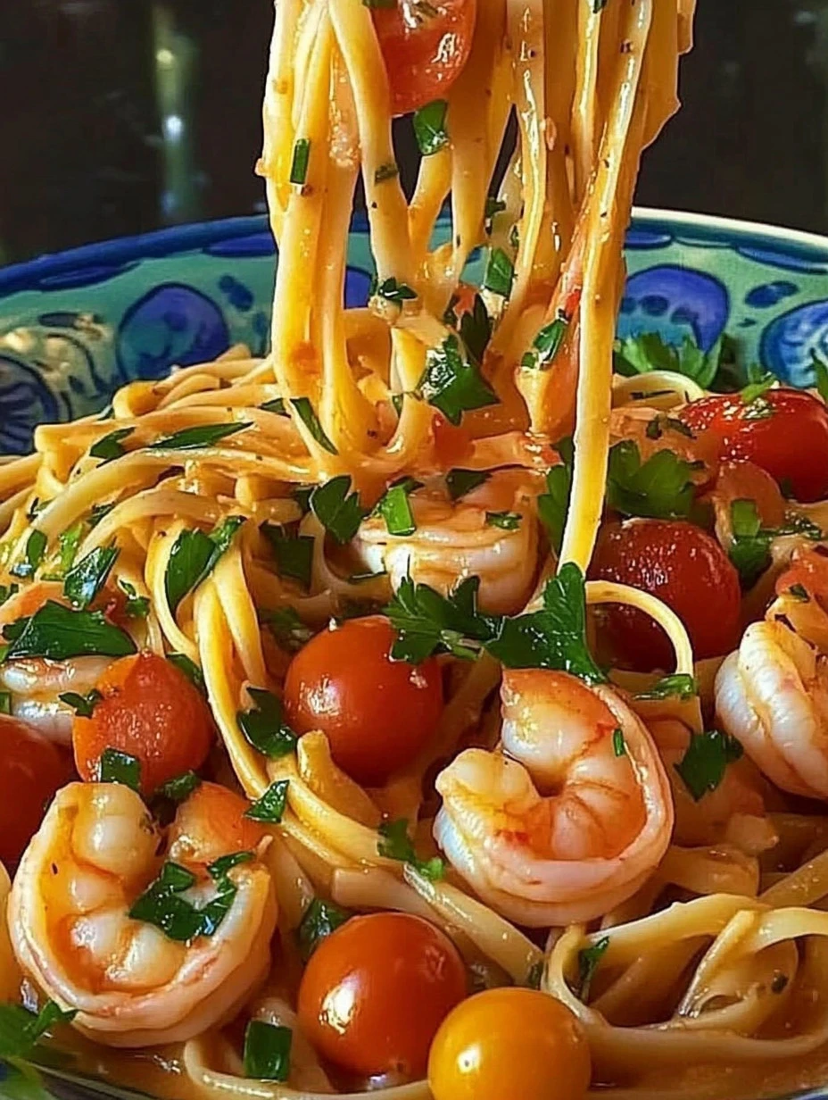 Pasta con Camarones