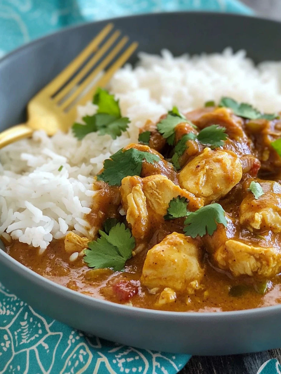 Pollo al curry con nata