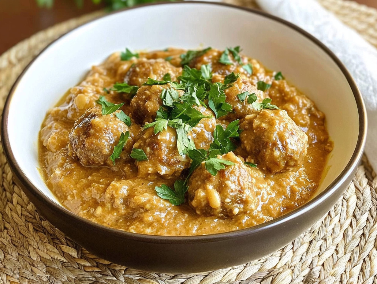 Albóndigas en salsa de almendras