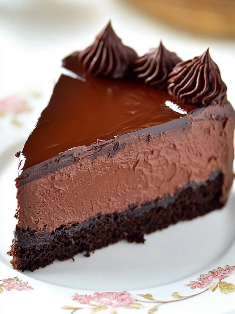 Tarta de queso y chocolate, cremosa y deliciosa.