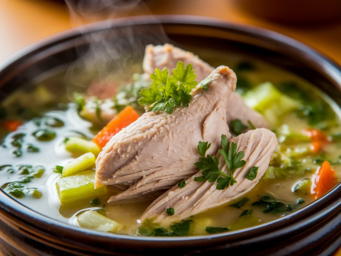 Sopa de pollo de la abuela