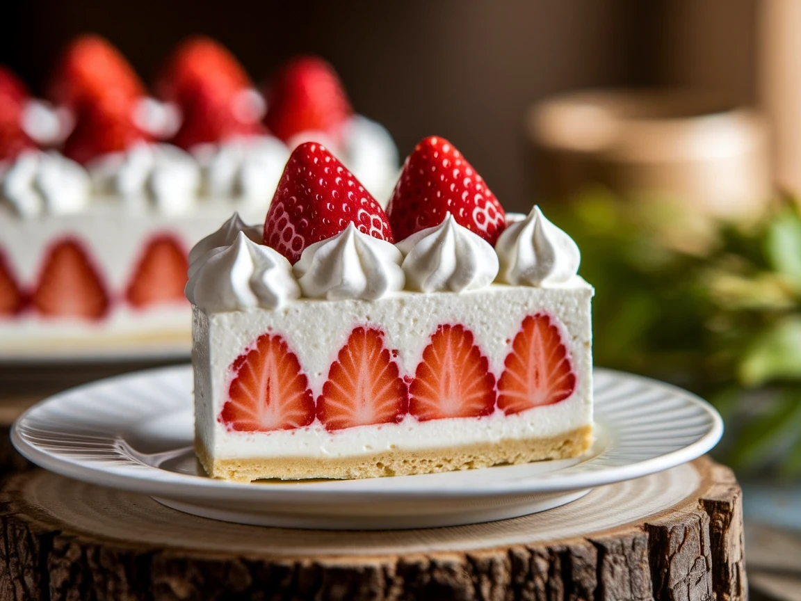 tarta de fresas con nata