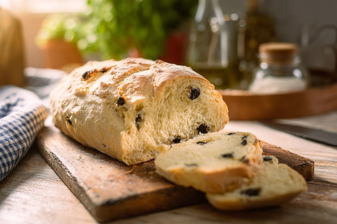 Pan de aceitunas casero