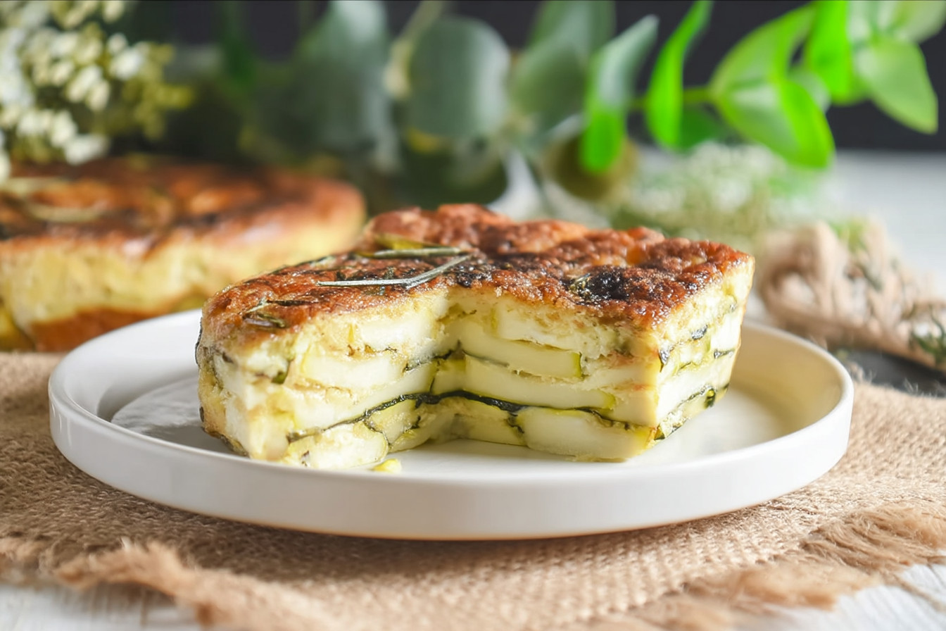 Pastel de calabacín en freidora de aire