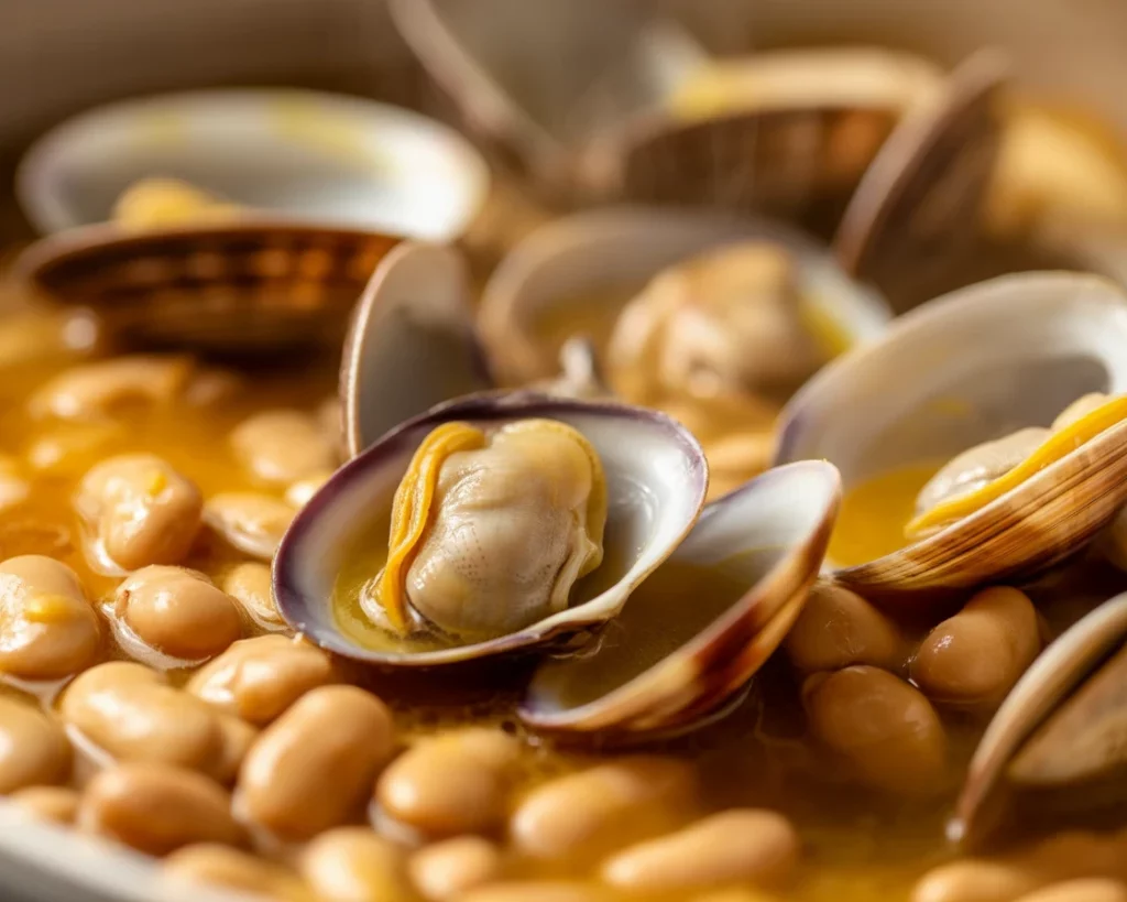 Fabes con almejas, receta tradicional de la abuela