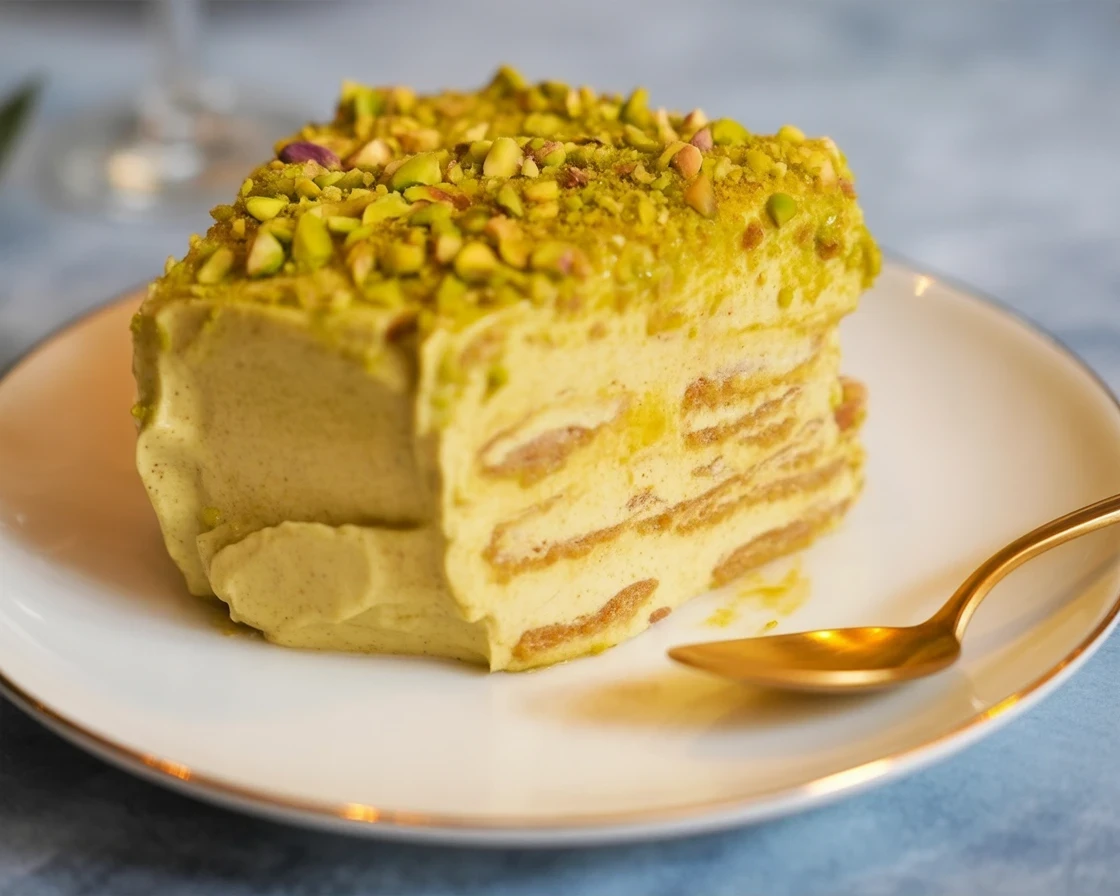 Tiramisú de pistacho