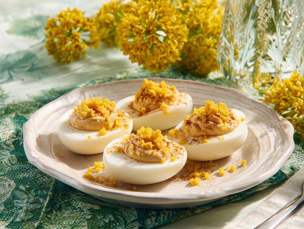 Huevos rellenos de atún