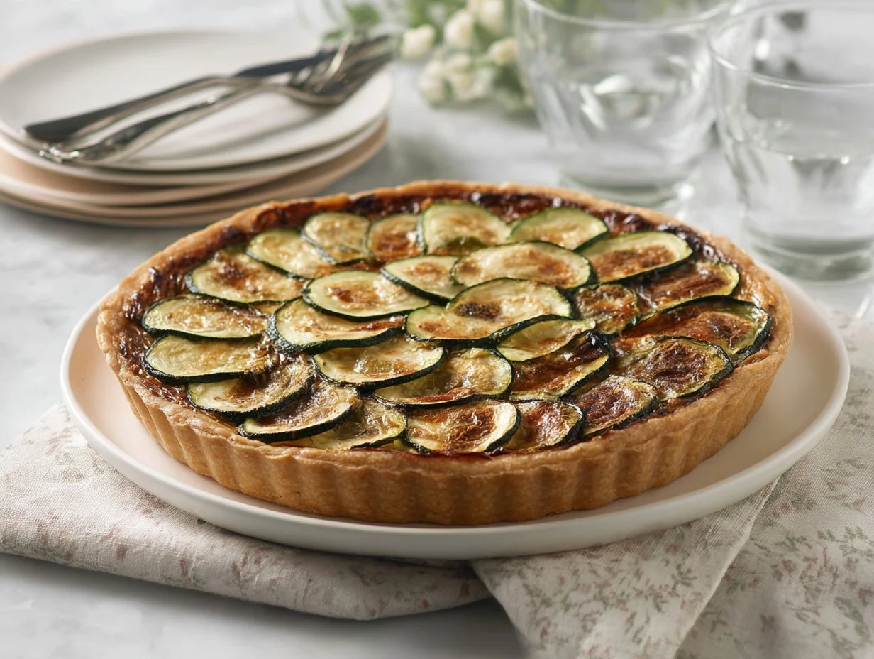 Receta de Quiche de calabacín, cebolla y bacon, un plato ideal para compartir.