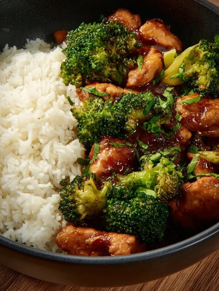 Plato de pollo con brócoli, una receta saludable y deliciosa.