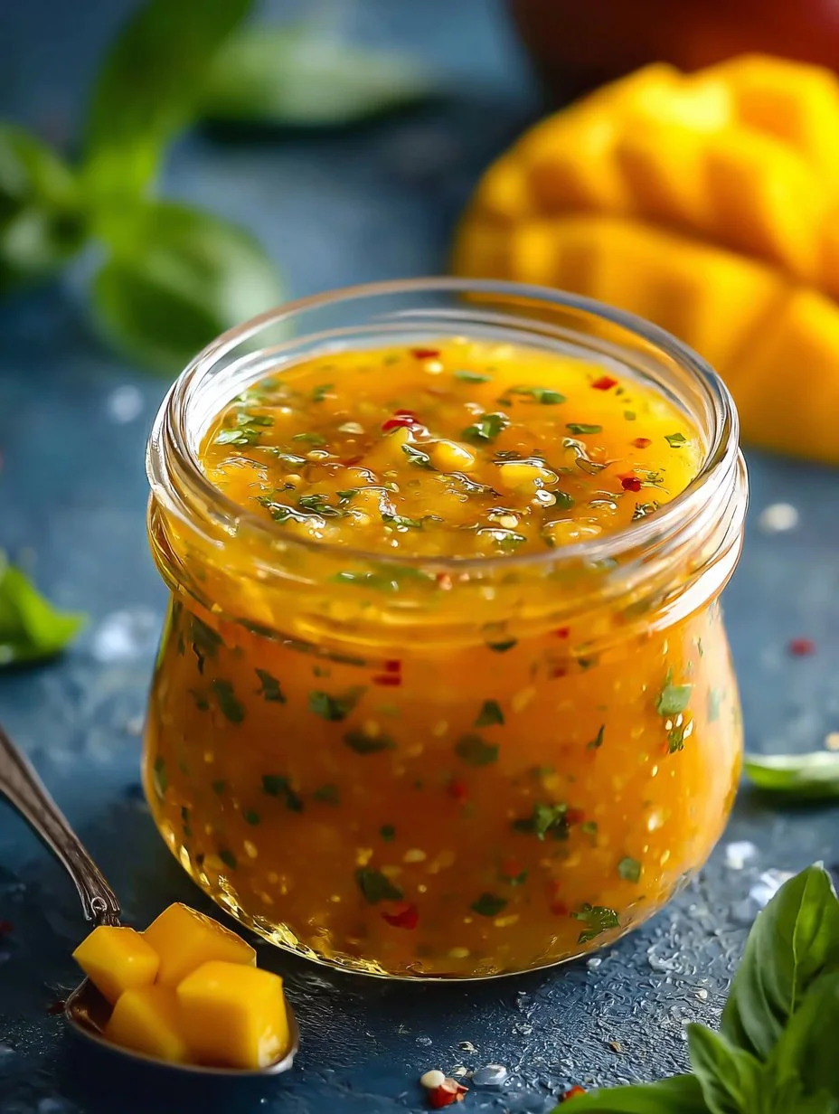 Salsa de Miel con Mango, Habanero y Ajo en un frasco atractivo