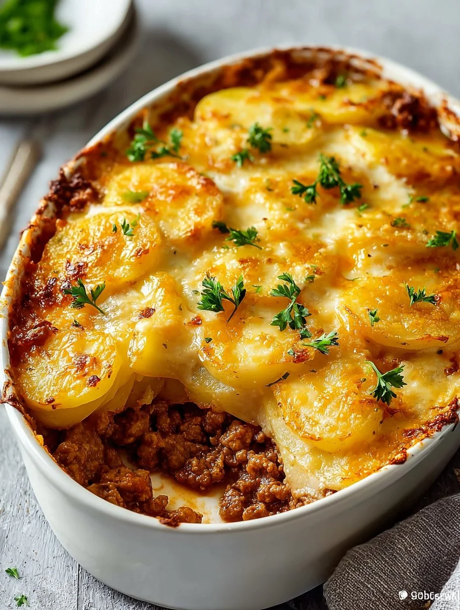 Cazuela de Nómada con carne molida y papas, un plato rápido y delicioso
