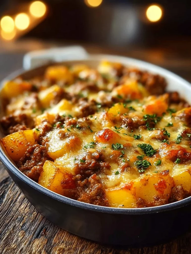 Cazuela de Nómada con carne molida lista para servir