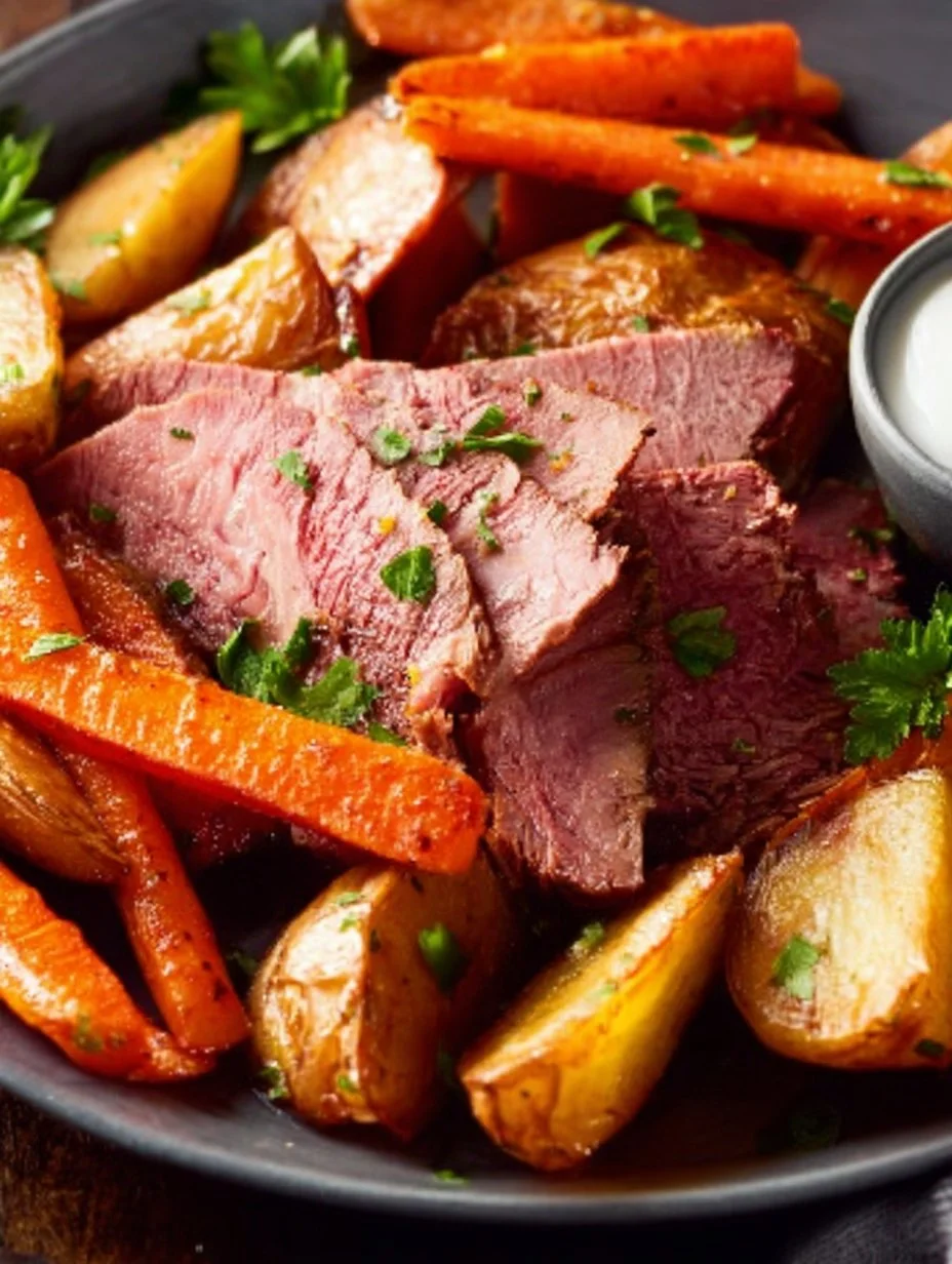 Receta de carne en salazón con repollo, delicioso plato tradicional.