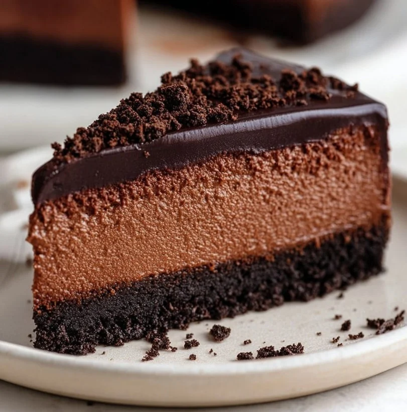Cheesecake de Chocolate Muerte deliciosa y cremosa