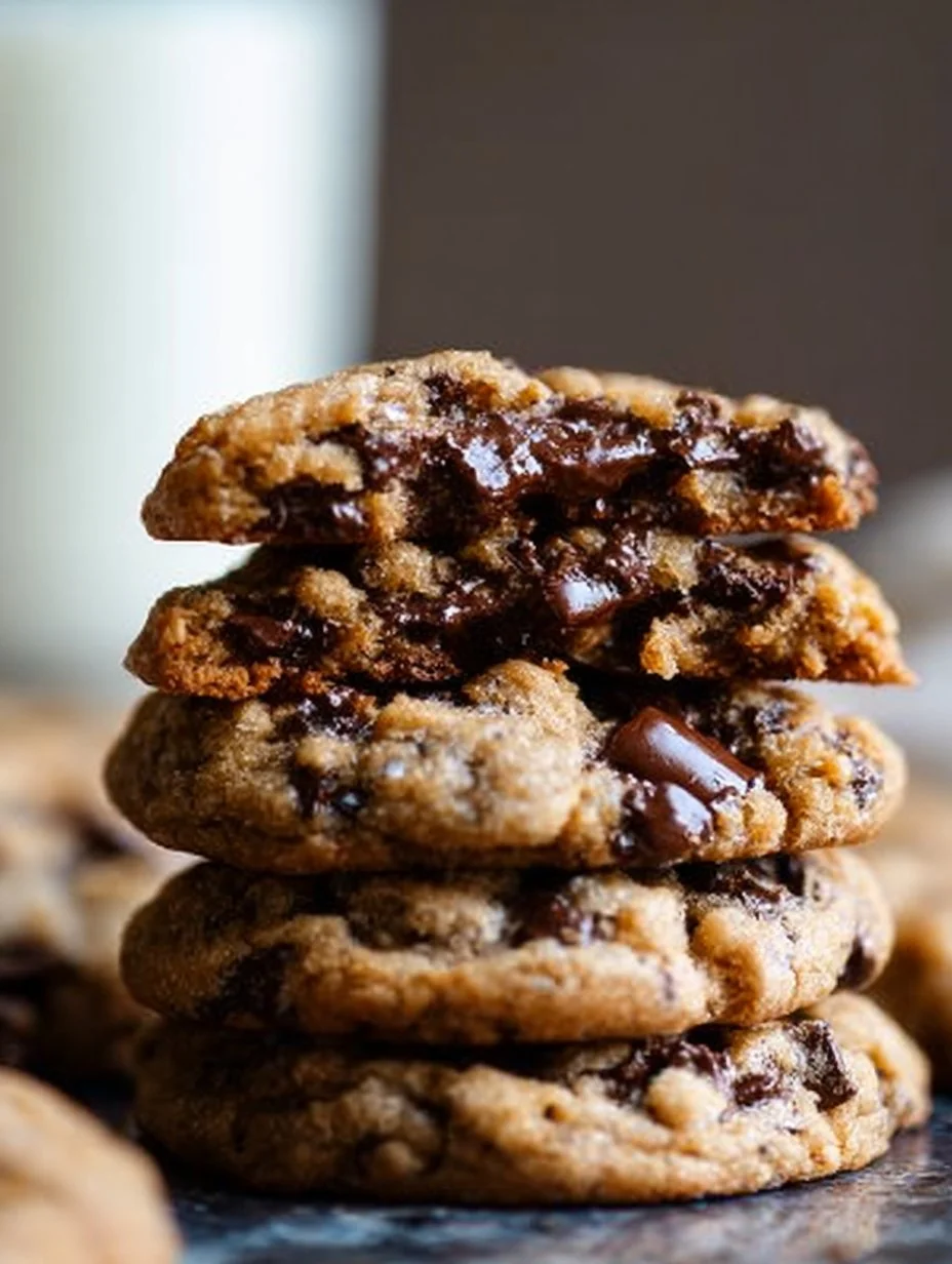 Galletas con chispas de chocolate al estilo de panadería Jumbo recién horneadas