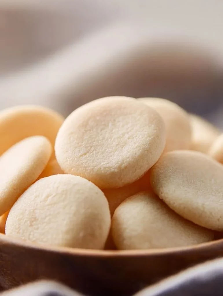 Galletas de mantequilla recién horneadas sobre una bandeja
