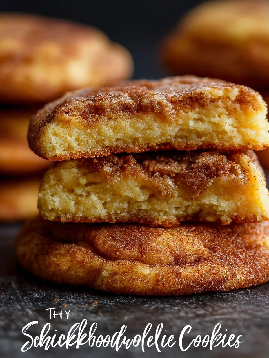 Galletas snickerdoodle recién horneadas con canela y azúcar.