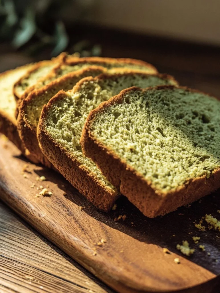 Pan de aguacate recién horneado en una mesa
