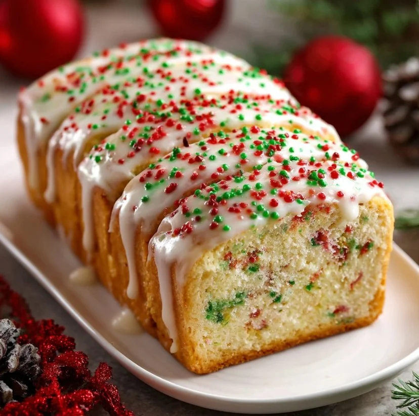 Pan Navideño recién horneado con frutas y especias en una mesa festiva.