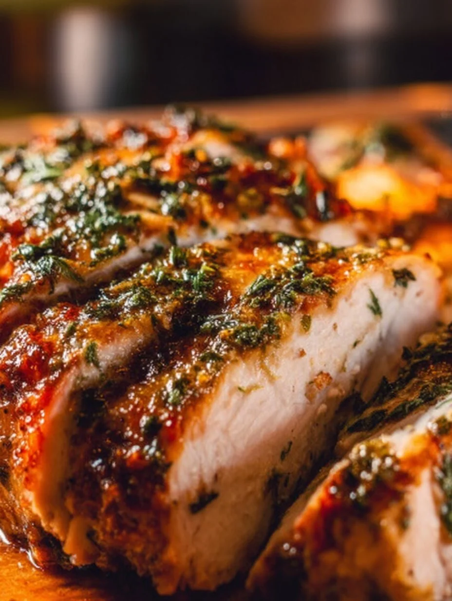 Plato de pechuga de pavo asada acompañada de guarniciones coloridas