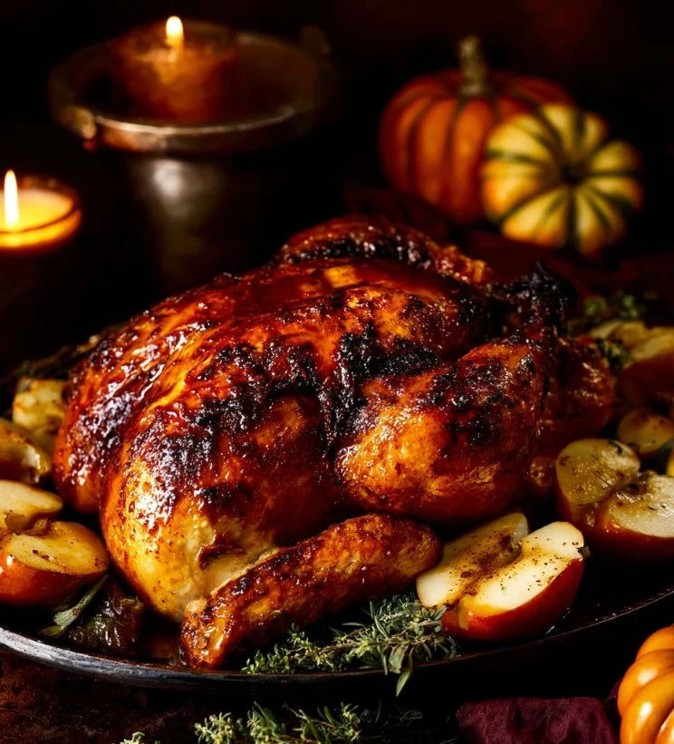 Pollo Asado en Salmuera de Sidra, receta jugosa y sabrosa.