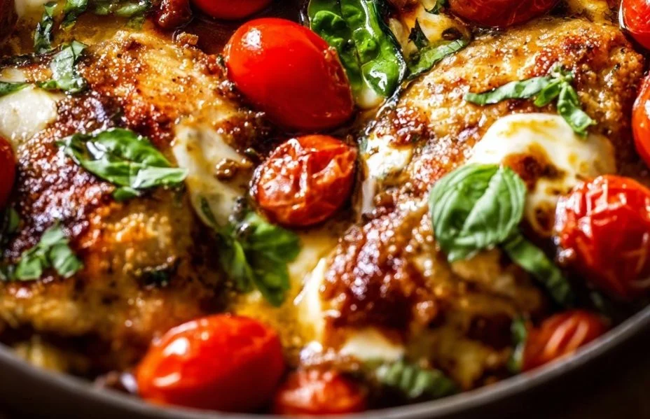 Receta de pollo balsámico preparado en una sola sartén