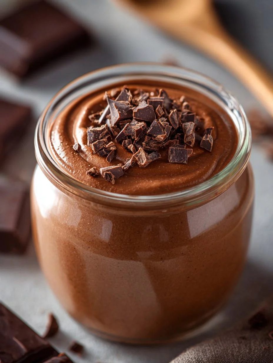 Pudding de proteína cremoso y saludable, ideal como postre nutritivo.