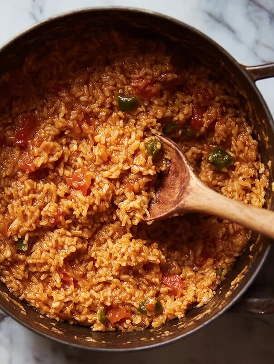 Plato de Arroz Español preparado como acompañamiento delicioso y rápido.