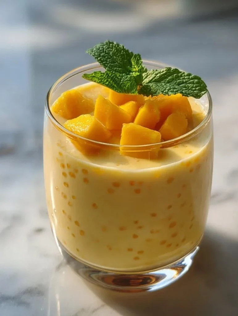 Receta de Mango Sago fácil con 3 ingredientes frescos y saludables