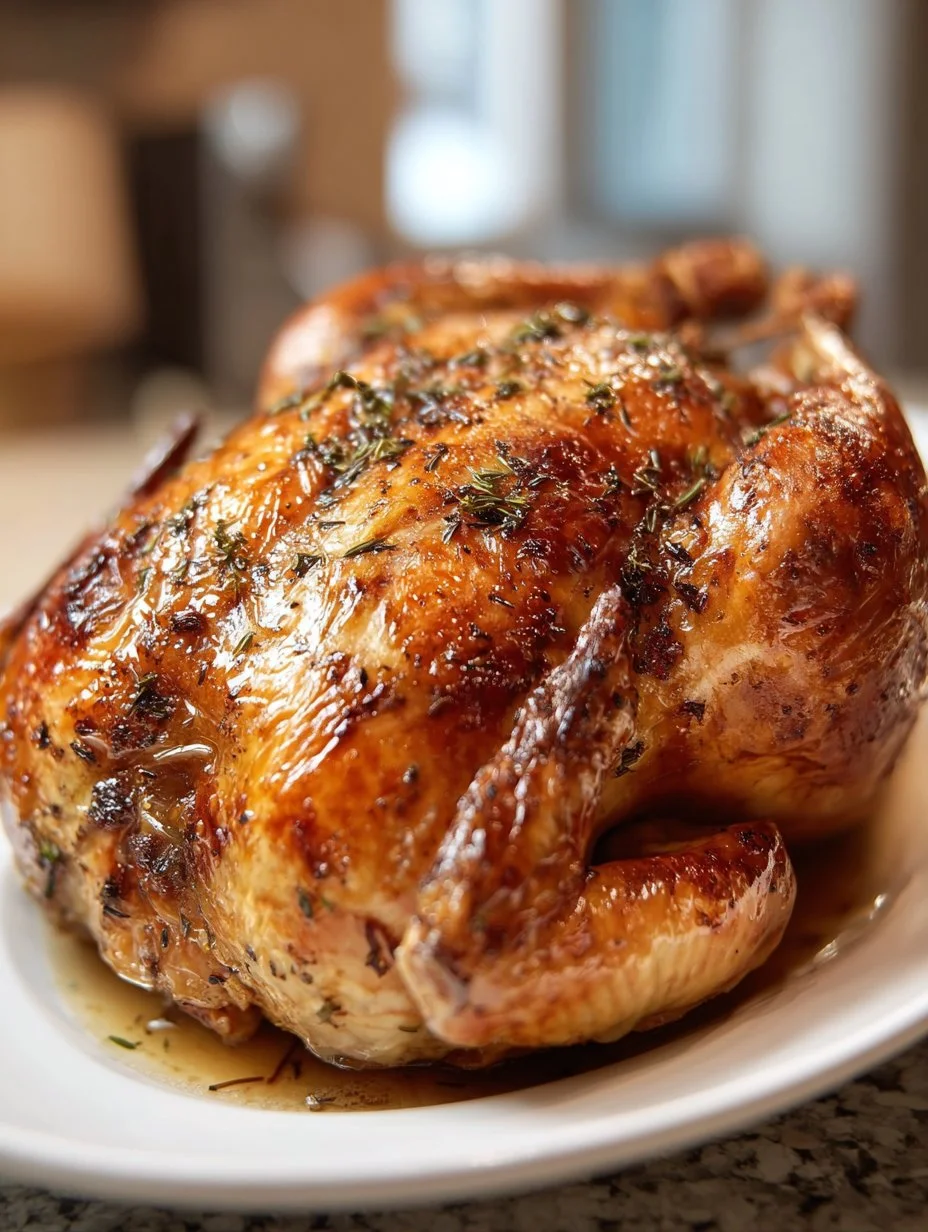 Pavo asado jugoso de 14 lb listo para servir en la mesa