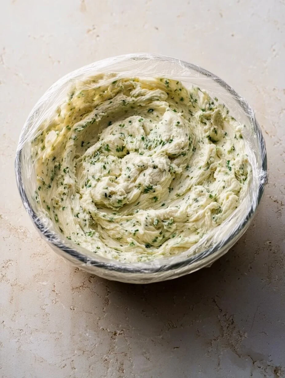 Queso boursin casero en un plato decorativo