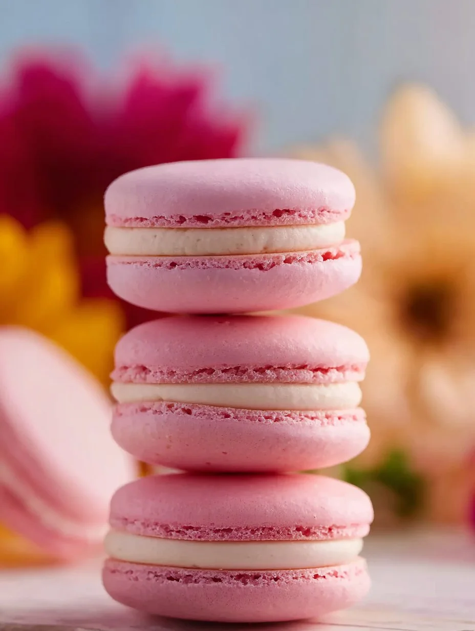 Macarons coloridos en un plato, receta fácil de macarons.