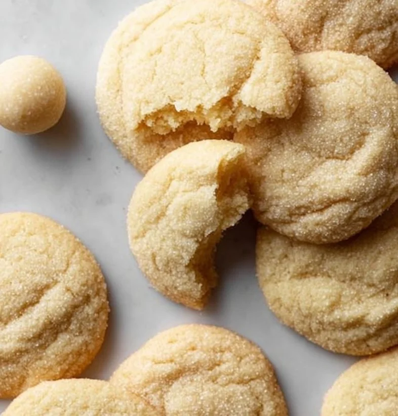 Galletas de azúcar suaves y masticables recién horneadas