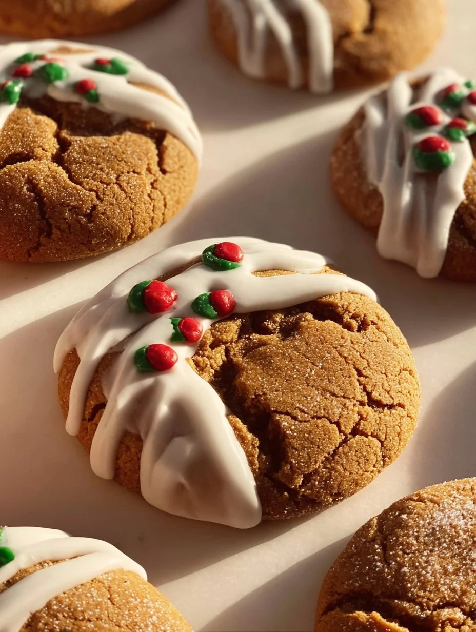 Deliciosas galletas de jengibre suaves recién horneadas